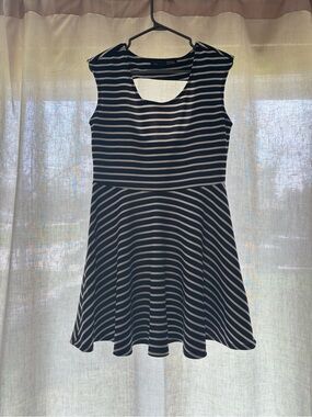 Rebel Sugar Black & White Striped Dress